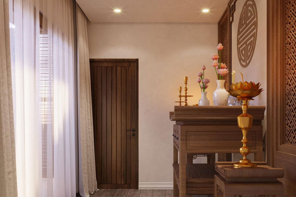 Nên chọn rèm màu gì cho phòng thờ