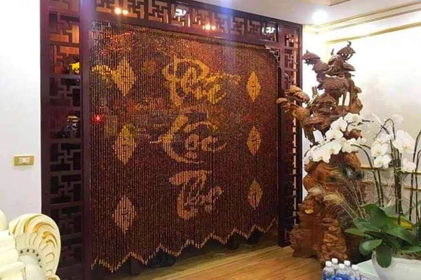 Rèm hạt gỗ phù hợp với mọi không gian của căn nhà.