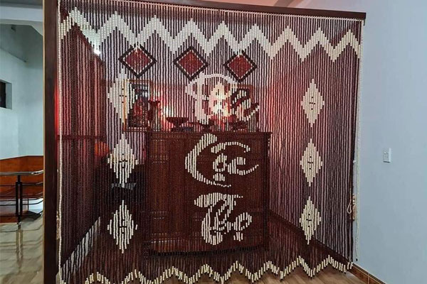 Rèm hạt gỗ được làm từ chất liệu gỗ tự nhiên cao cấp không ảnh hưởng đến sức khỏe.