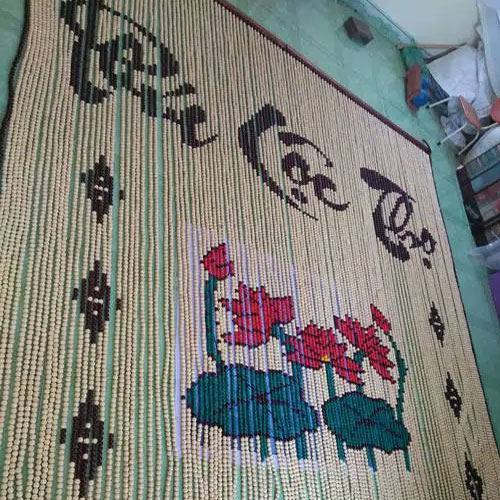 rem-hat-go-hoa-sen-phuc-loc-tho-5 Rèm hạt gỗ Hoa Sen Phúc Lộc Thọ