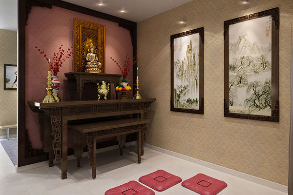 Lập bàn thờ để thể hiện sự quan trọng của việc thờ cúng trong đời sống hàng ngày. Lập bàn thờ để thể hiện sự quan trọng của việc thờ cúng trong đời sống hàng ngày.