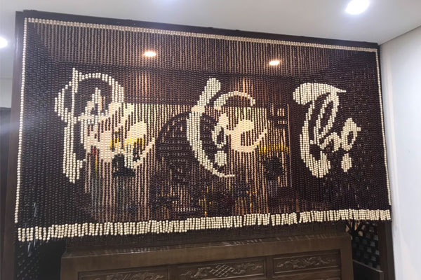 Ý nghĩa của rèm hạt gỗ chữ Thọ